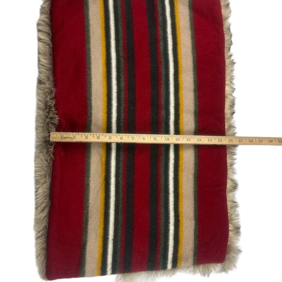 Pottery Barn Pendleton® Yahima Stripe Lumbar Pillow Case Faux Fur Soft Rustic - Picture 3 of 5